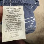 Caslon Plaid Short Sleeve Button Front Top Blue Cotton Size XXL Summer Beach Photo 3