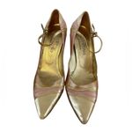Valentino Garavani  Metallic Leather Rose Gold Heels Photo 2