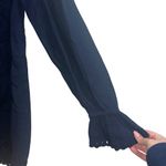 Hill House NEW NWT  The Mila Dress One Shoulder Eyelet Dress In Navy Linen Photo 5