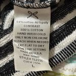 Gianni Bini  juniors size large long sleeve pullover striped black ivory heart Photo 4