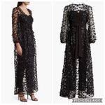 Julia Jordan ‎ Floral Overlay Duster Jacket Jumpsuit Set Black 12 Photo 3