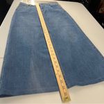 OAT New York Stretch Medium Wash Denim Midi Skirt Size 4 Blue Photo 11