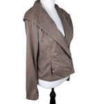 Mystree NWT Faux Suede Soft Moto Jacket Women’s Size Small Neutral Brown Photo 5