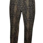 Seven7 Brown Snakeprint Skinny Stretch Jeans Size 4 Photo 0