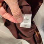 Talbots Cute classic chocolate brown silk equestrian horse bait tie waist midi dress Photo 6