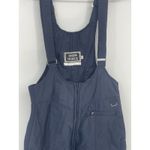 Vintage Ski/Snow Trails Snow Bib Overalls Pants Women's Size 14 Black Nylon Blue Photo 1
