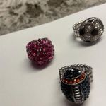 Adjustable Or Stretchy Statement Rings Lot Of 5 Photo 2
