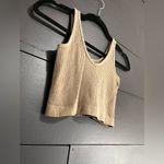 Aerie  Little Ribbed Tan Crop Tank Top Women’s Sz M EUC Photo 1