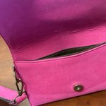 Hot Pink Suede Wristlet Clutch Purse Photo 4