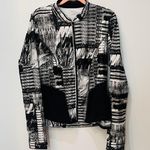 Layer 8 Performance Quick-Dry Black White Activewear Zip Jacket sz Medium Photo 0