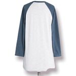 Modcloth Raglan Tee Dessert Cacti Print Grey Blue XS Photo 1