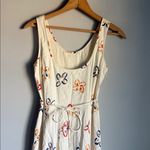 Rebecca Taylor Flame Fleur Linen Blend Midi Dress 00 Photo 6