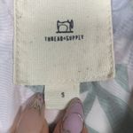 Thread Supply White Floral Pink Black Windbreaker Zipper Size Small EUC #DS Photo 4