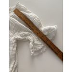 Natural Life  Cotton Gauze Shirt L/ XL White Raw Edge Off Shoulder Boho Coastal Photo 12