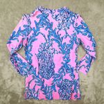 Lilly Pulitzer  Vero Tunic Caught In The Coral Pink Blue‎ Top Shirt size XS Photo 6