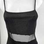 Missguided  Women's Black Spaghetti Straps Square Neck One Piece Bodysuit Size 4 Photo 2