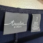 Chico's SALE! Navy Travelers by Cold Shoulder Top Size 1 (S) GUC Photo 7