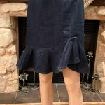 Anthropologie Lana Denim Dark Wash Ruffle Skirt 4 Photo 0