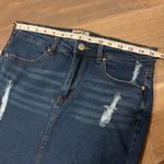 Denim Blvd Distressed denim mini skirt size L Photo 6