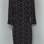 Boden Delia Dress Black Pop Spot Polka Dot Size 6 R Flutter 3/4 Sleeve Midi Photo 0