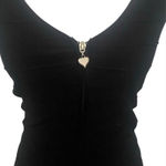 Mango NWT  Black Seamless Textured Heart Charm Zip Front Sleeveless Mini Dress Photo 0