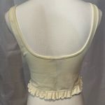 ZARA  Cream Ruffled Crop Top Photo 1
