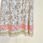 Ann Taylor Loft XS A-Line Pleated Midi Skirt pastel Floral Print Linen P… Photo 8