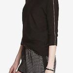 EXPRESS  Black Zip Shoulder Sweater, Size Small Photo 0