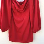 Princess Polly Womens Size 2 Lillie long puff sleeve red mini dress Photo 6