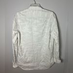 Theory  Brushed Camo Pattern White Casual Button Down Cotton Double Pocket Size M Photo 3