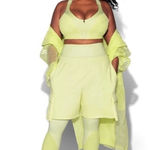 Ivy Park Adidas X  IVP Zip Front Medium‎ Impact Sports Bra Yellow Tint 4X Photo 0