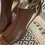 White Mountain  peep toe & stacked heel bootie!! Sandal 3.5” heel Photo 1