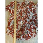 Fun2Fun NEW  Maley Pleated Detail Top size Small in Burnt Orange Photo 3