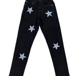 Levi's - Star Applique Raw Hem Jeans in Black Photo 0