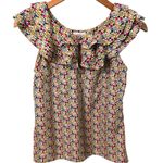 Liberty of London x Target Women’s Small Floral Ruffle Top Country Garden Party White Photo 0