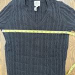st. john's bay Black cable knit crew neck long sleeve sweater - St John’s Bay - Large - EUC Photo 3