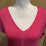 Tommy Bahama  Women's Size Small Pink Knit Tunic Top Cotton Beach Vacation V-neck Photo 4
