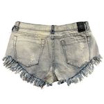 One Teaspoon  BONITA LOW WAIST DENIM SHORT, Peroxide Color NWT, Size 28 AU/ 6 US Photo 3