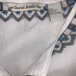 David Brooks white embroidered sleeveless tunic top womens size L juniors Size L Photo 2