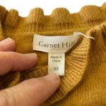 Garnet Hill  100% Cashmere Goldenrod Mustard Yellow Knit Sweater Size XS Photo 4
