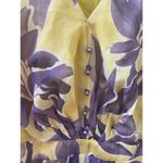 SVELTO STELLA 3/4 SLEEVE YELLOW PURPLE LEAVES PATTERN US SIZE 12 PEARLS Photo 3