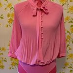 Lulumari Accordion bodysuit blouse pink size M Photo 0