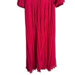 Teri Jon by Rickie Freeman Fuchsia Chiffon Pleated V Photo 12
