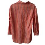 Isalis  Leo Pop-Top Pink Striped Button Down Shirt Womens‎ Long Sleeve New Small Photo 2