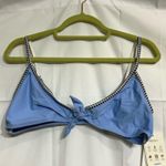 Lemlem  Sky Blue Lena Tie Front Bikini Top Sz XS NWT Photo 1