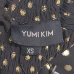 Yumi Kim Lexington Ave Top Hot Spot Black Gold Long Sleeves Polka Dot XS New Photo 6