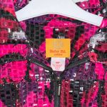 Vintage Flashy Cropped Sequin Purple Pink Gray and Black Jacket Size 10P Photo 4