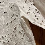 Theory Brizabela White Linen Cotton Blend Eyelet Blouse Top - Size Small Photo 6