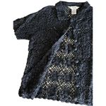 Outfit Petite JPR Black Floral Crochet Short Sleeve Cardigan Petite Photo 5