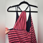 Splendid NEW Pink Navy Striped Sleeveless Fit Flare Tunic Dress Coverup Sz Med Photo 7